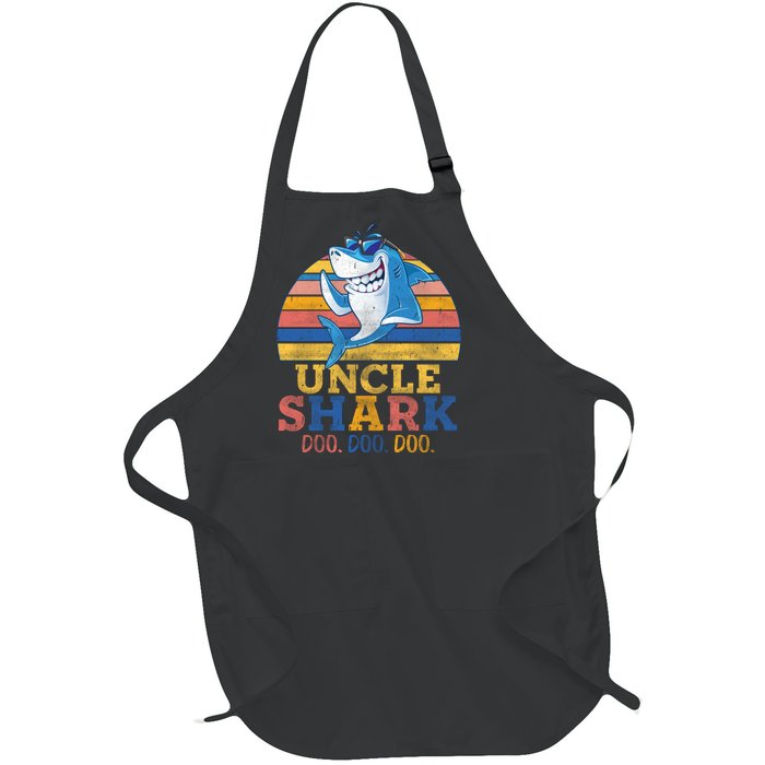 Retro Vintage Uncle Shark Doo Full-Length Apron With Pockets