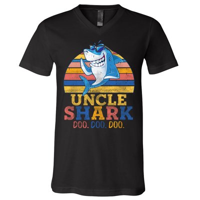 Retro Vintage Uncle Shark Doo V-Neck T-Shirt