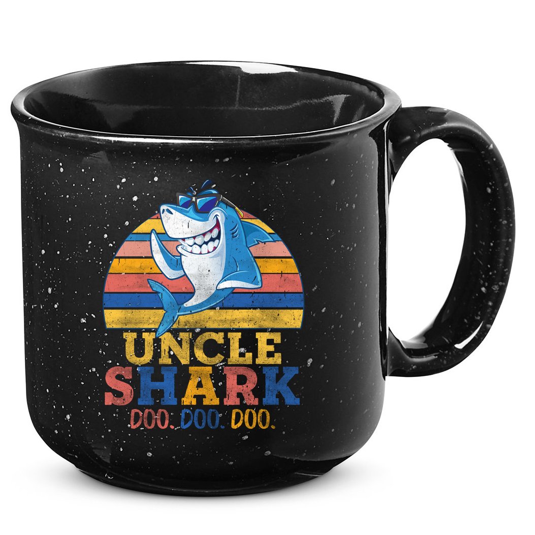 Retro Vintage Uncle Shark Doo 15oz Campfire Ceramic Mug