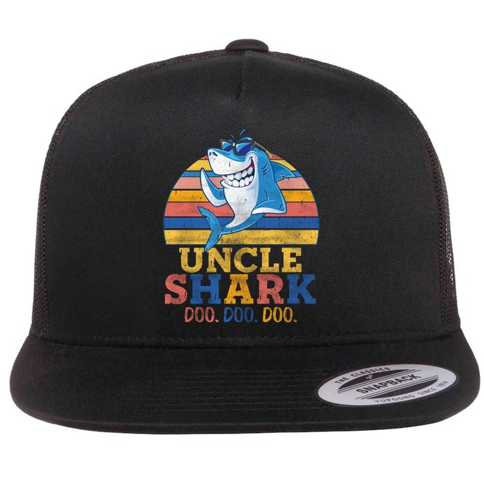 Retro Vintage Uncle Shark Doo Flat Bill Trucker Hat