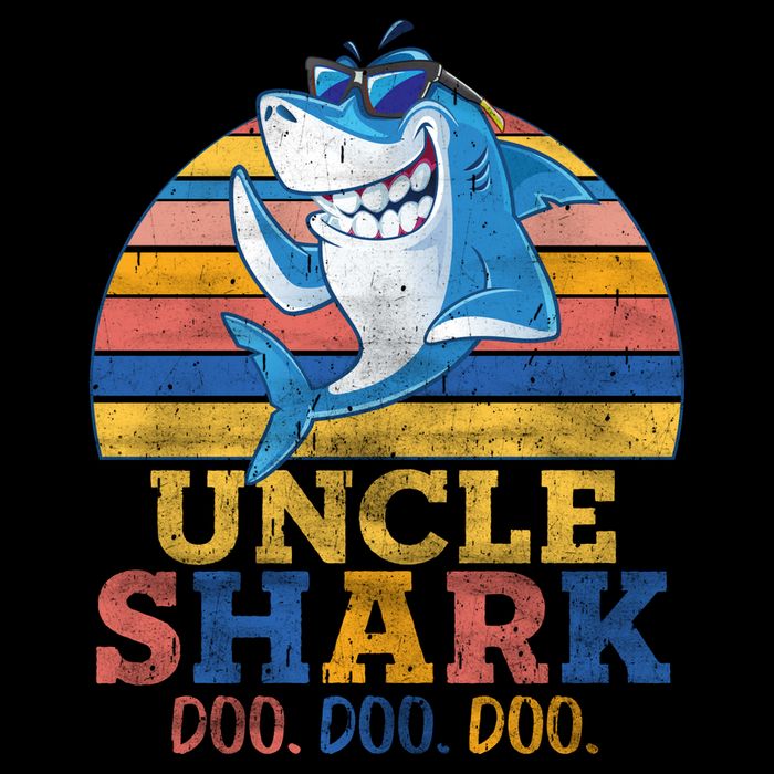 Retro Vintage Uncle Shark Doo 16 in Basic Backpack
