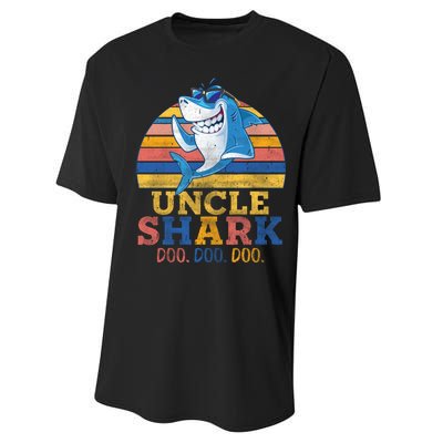 Retro Vintage Uncle Shark Doo Performance Sprint T-Shirt