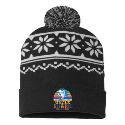 Retro Vintage Uncle Shark Doo USA-Made Snowflake Beanie