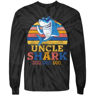 Retro Vintage Uncle Shark Doo Tie-Dye Long Sleeve Shirt