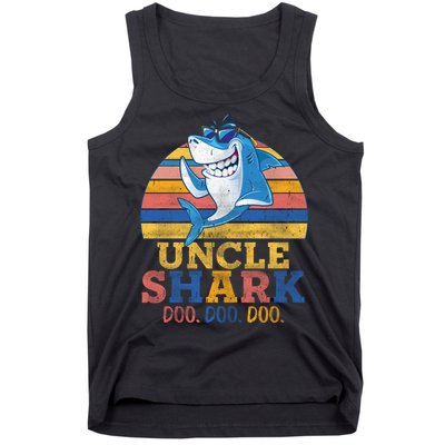 Retro Vintage Uncle Shark Doo Tank Top