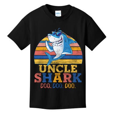 Retro Vintage Uncle Shark Doo Kids T-Shirt