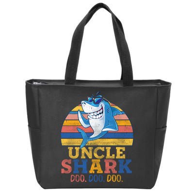 Retro Vintage Uncle Shark Doo Zip Tote Bag
