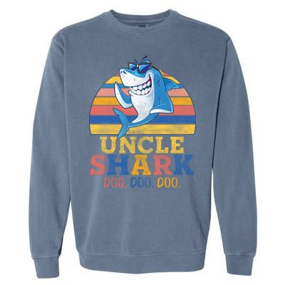 Retro Vintage Uncle Shark Doo Garment-Dyed Sweatshirt