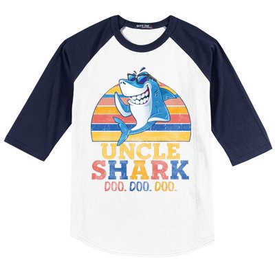 Retro Vintage Uncle Shark Doo Baseball Sleeve Shirt