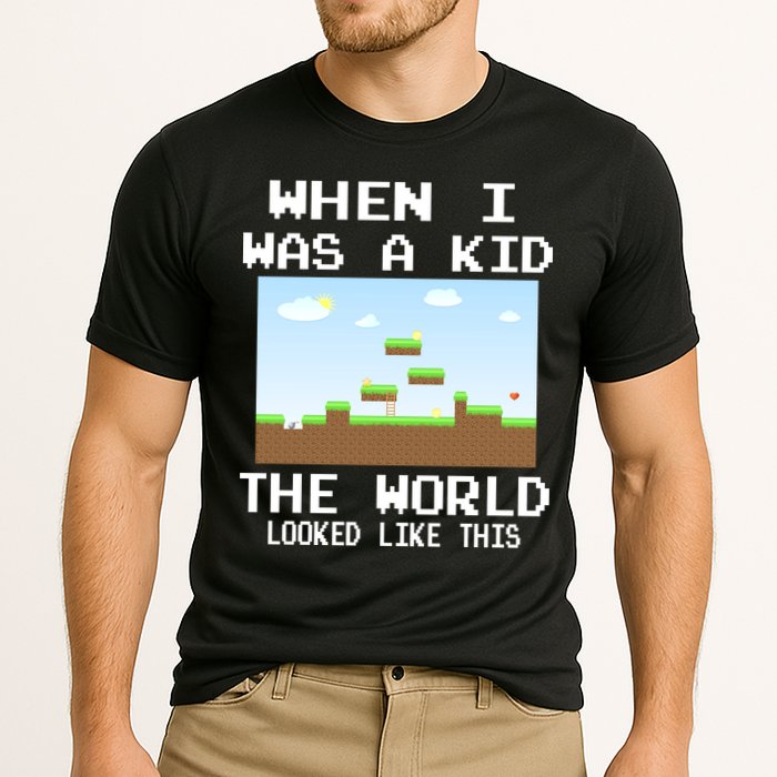 Retro When I Was A Kid The World Look Like This Performance Shirt