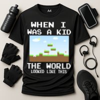 Retro When I Was A Kid The World Look Like This Performance Shirt