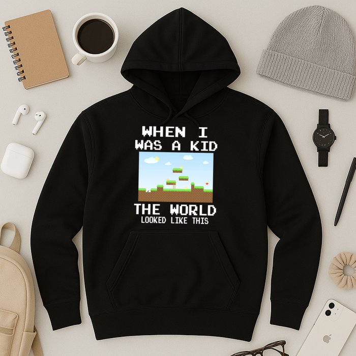 Retro When I Was A Kid The World Look Like This Hoodie