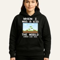 Retro When I Was A Kid The World Look Like This Hoodie