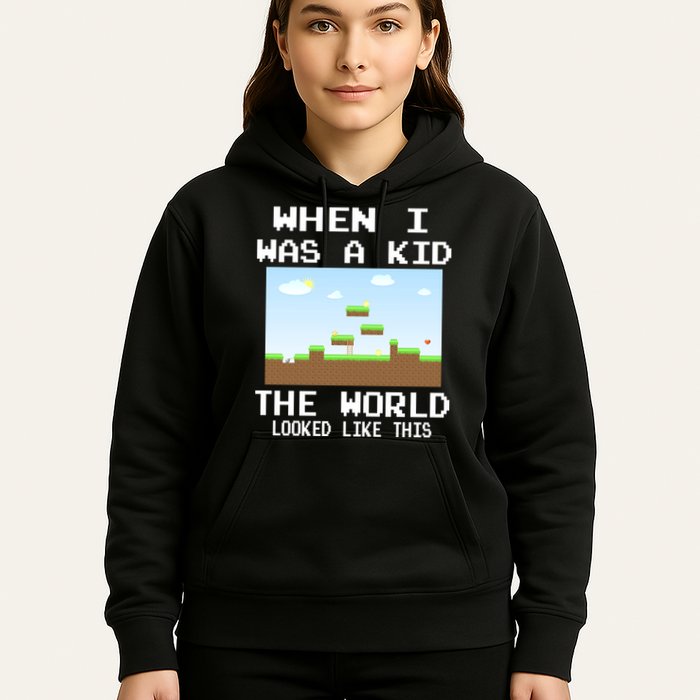 Retro When I Was A Kid The World Look Like This Hoodie