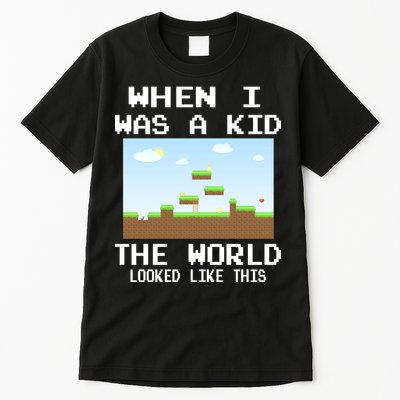 Retro When I Was A Kid The World Look Like This Tall T-Shirt