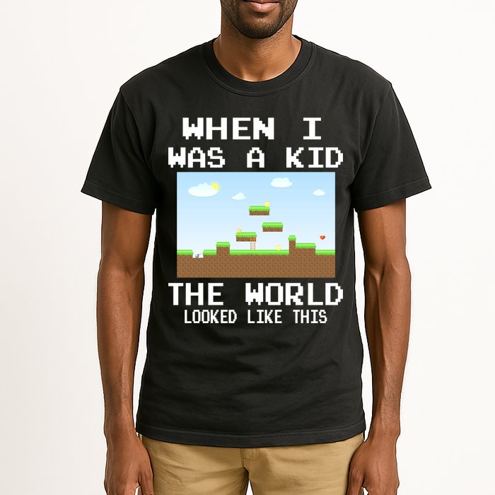 Retro When I Was A Kid The World Look Like This Tall T-Shirt