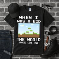 Retro When I Was A Kid The World Look Like This Tall T-Shirt