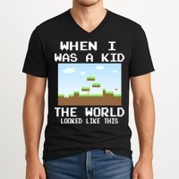 Retro When I Was A Kid The World Look Like This V-Neck T-Shirt