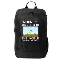 Retro When I Was A Kid The World Look Like This City Backpack