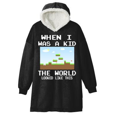 Retro When I Was A Kid The World Look Like This Hooded Wearable Blanket