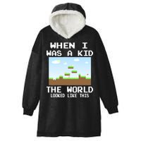 Retro When I Was A Kid The World Look Like This Hooded Wearable Blanket