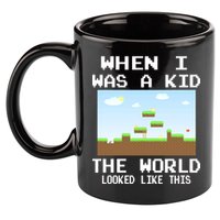 Retro When I Was A Kid The World Look Like This 11oz C Handle Ceramic Mug