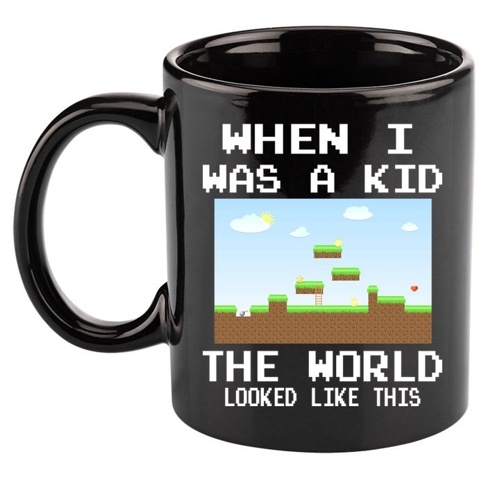 Retro When I Was A Kid The World Look Like This 11oz C Handle Ceramic Mug