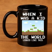 Retro When I Was A Kid The World Look Like This 11oz C Handle Ceramic Mug