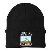 Retro When I Was A Kid The World Look Like This Beanie