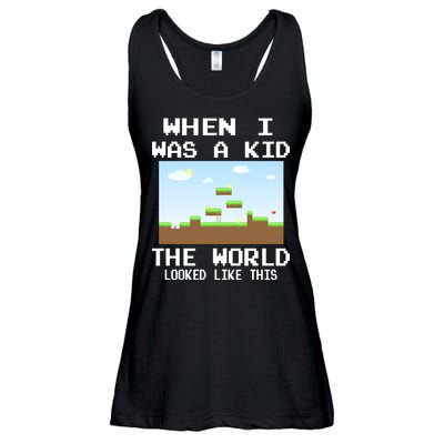 Retro When I Was A Kid The World Look Like This Ladies Essential Flowy Tank
