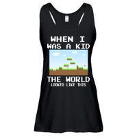 Retro When I Was A Kid The World Look Like This Ladies Essential Flowy Tank