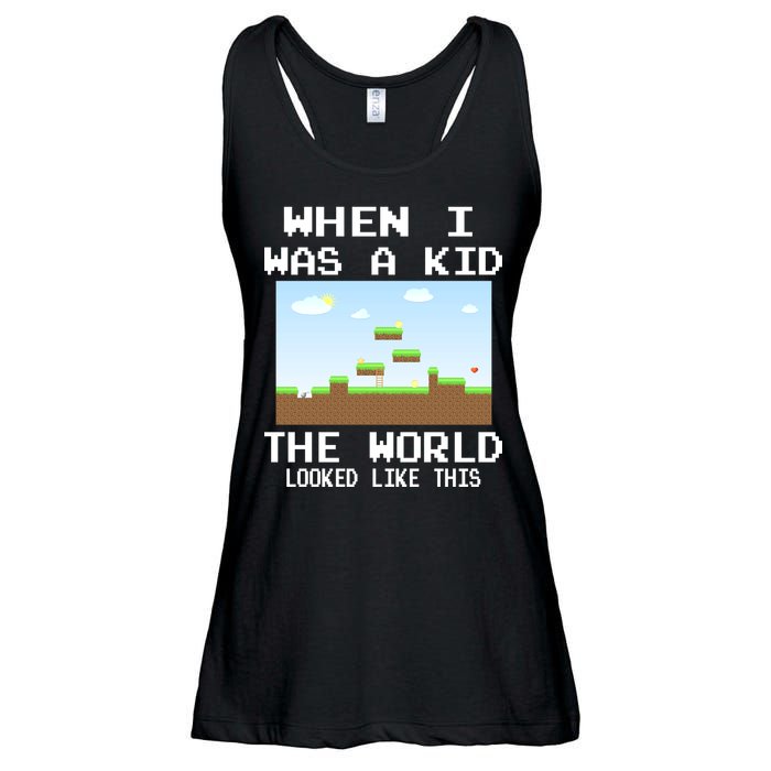 Retro When I Was A Kid The World Look Like This Ladies Essential Flowy Tank