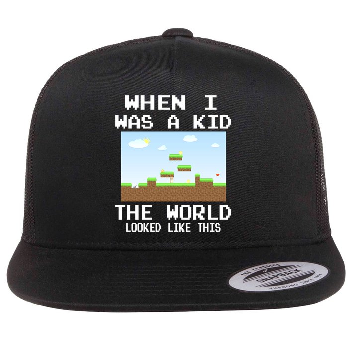Retro When I Was A Kid The World Look Like This Flatbill Hat