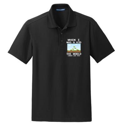 Retro When I Was A Kid The World Look Like This Dry Zone Grid Polo