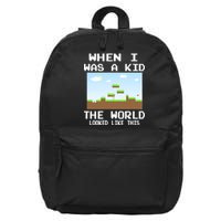 Retro When I Was A Kid The World Look Like This 16 in Basic Backpack