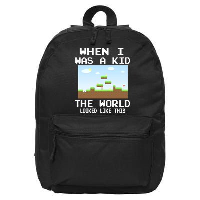 Retro When I Was A Kid The World Look Like This 16 in Basic Backpack