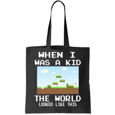 Retro When I Was A Kid The World Look Like This Tote Bag