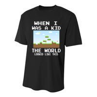 Retro When I Was A Kid The World Look Like This Youth Performance Sprint T-Shirt