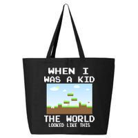 Retro When I Was A Kid The World Look Like This 25L Jumbo Tote