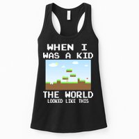 Retro When I Was A Kid The World Look Like This Womens Tank Top