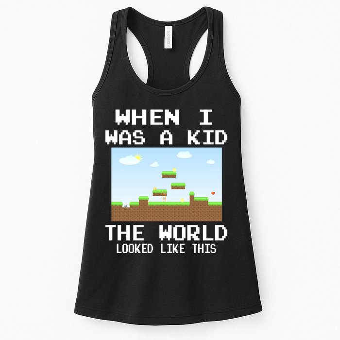 Retro When I Was A Kid The World Look Like This Womens Tank Top