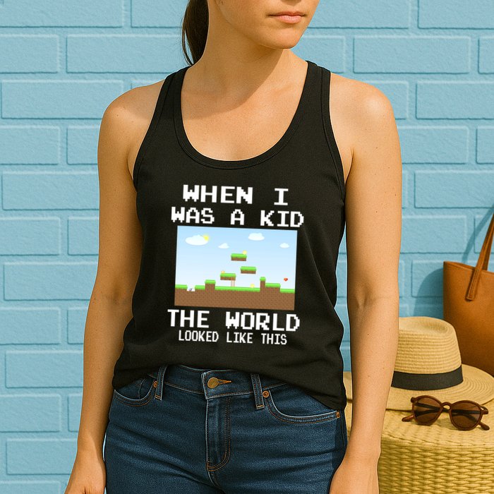Retro When I Was A Kid The World Look Like This Womens Tank Top