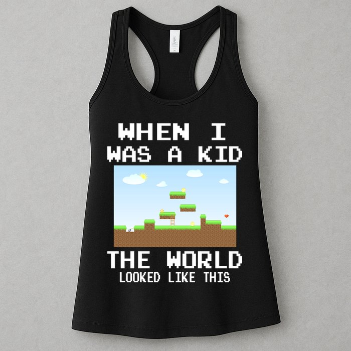 Retro When I Was A Kid The World Look Like This Womens Tank Top