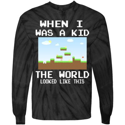 Retro When I Was A Kid The World Look Like This Tie-Dye Long Sleeve Shirt