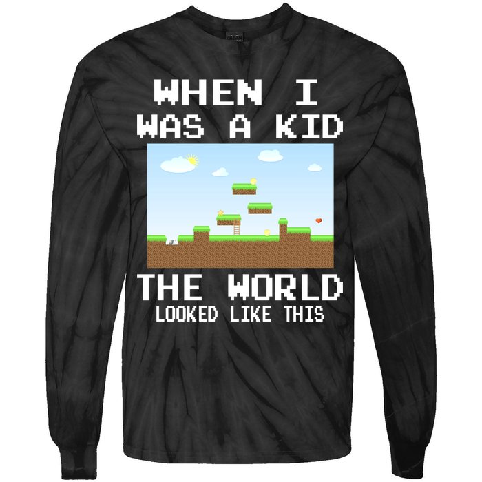Retro When I Was A Kid The World Look Like This Tie-Dye Long Sleeve Shirt