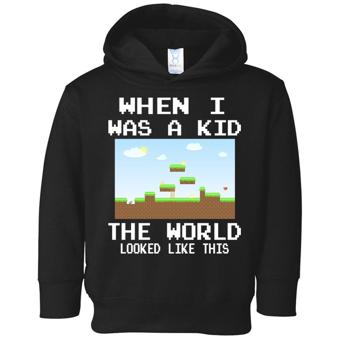Retro When I Was A Kid The World Look Like This Toddler Hoodie