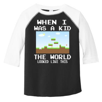 Retro When I Was A Kid The World Look Like This Toddler Fine Jersey T-Shirt