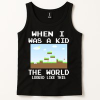Retro When I Was A Kid The World Look Like This Tank Top