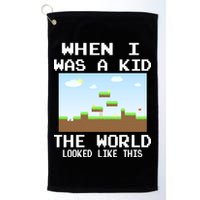 Retro When I Was A Kid The World Look Like This Golf Towel