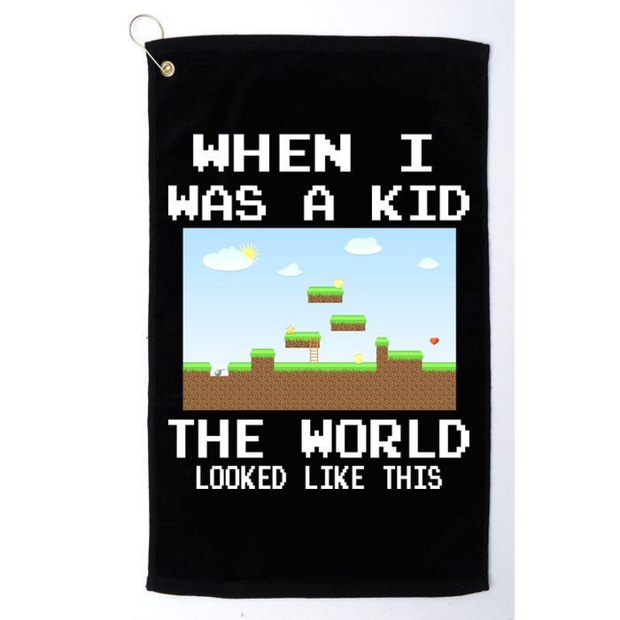 Retro When I Was A Kid The World Look Like This Golf Towel